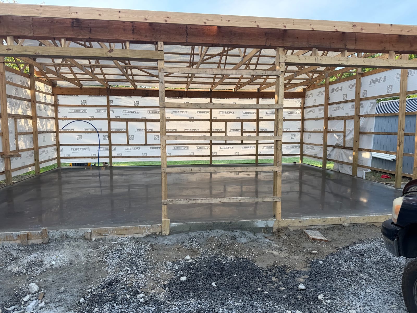 Slab under new framing by Legacy Concrete, Poughkeepsie